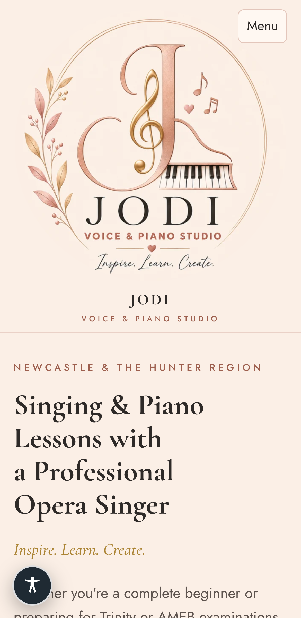 Jodi's site on a phone at www.voicepiano.com.au